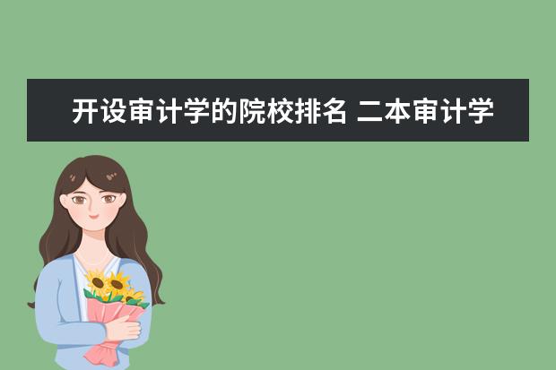 开设审计学的院校排名 二本审计学专业排名