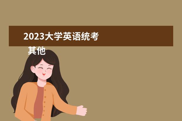 2023大学英语统考 
  其他信息：
  <br/>
