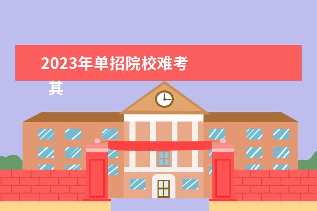 2023年单招院校难考 
  其他信息：
  <br/>