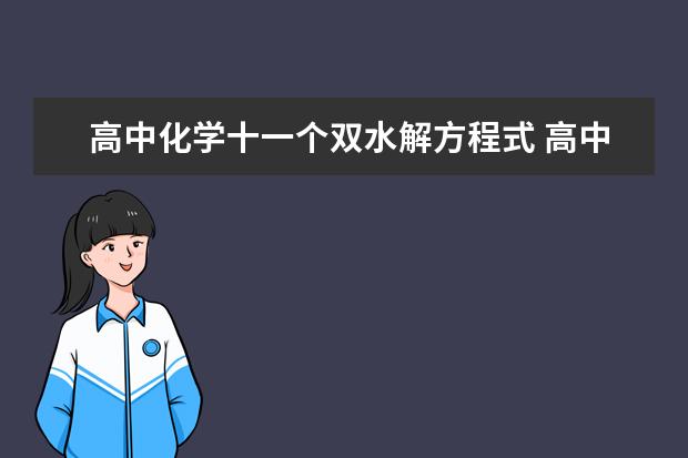 高中化学十一个双水解方程式 高中化学必修一方程式总结