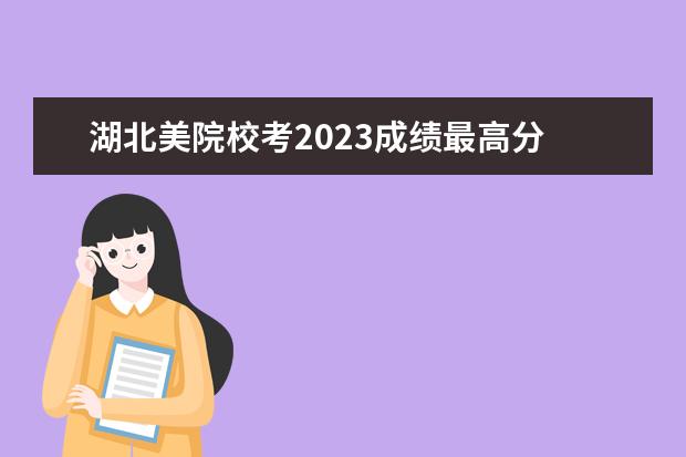 湖北美院校考2023成绩最高分 河北美院校考分数线2023