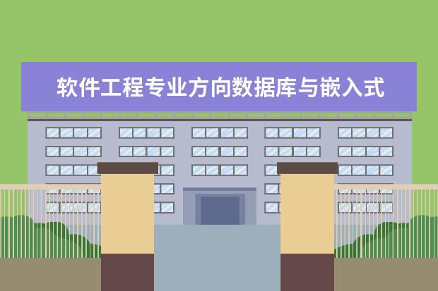 软件工程专业方向数据库与嵌入式 软件工程与嵌入式有什么异同?