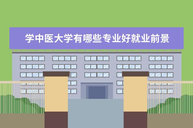 学中医大学有哪些专业好就业前景 中医就业率高的专业