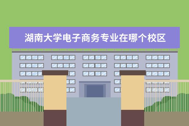 湖南大学电子商务专业在哪个校区 湖南电子科技职业学院有几个校区,哪个校区最好及各...