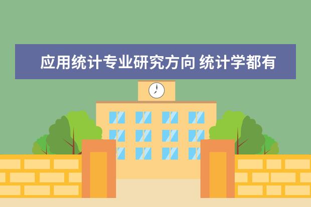 应用统计专业研究方向 统计学都有哪些研究方向?