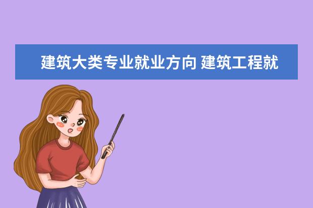 建筑大类专业就业方向 建筑工程就业前景和方向