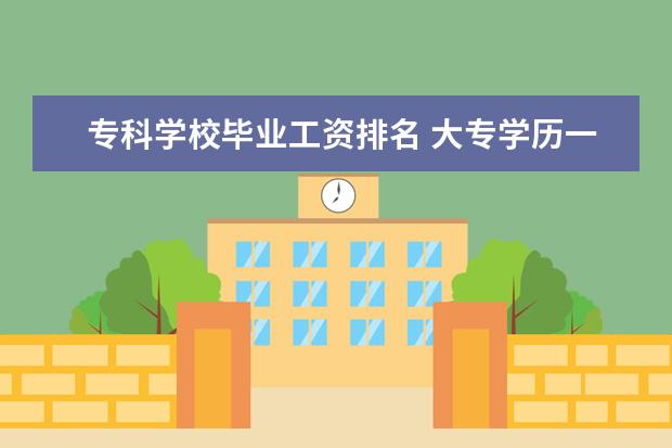 专科学校毕业工资排名 大专学历一般工资多少?