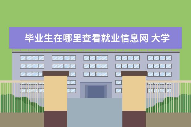 毕业生在哪里查看就业信息网 大学生毕业在哪个网站找工作