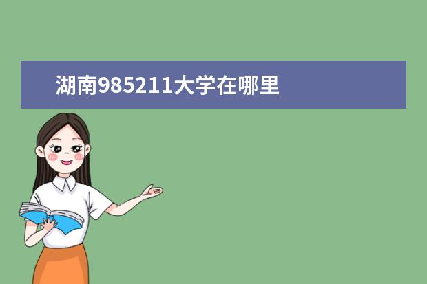 湖南985211大学在哪里 
  其他信息：
  <br/>