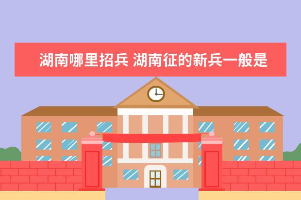 湖南哪里招兵 湖南征的新兵一般是怎么分配的