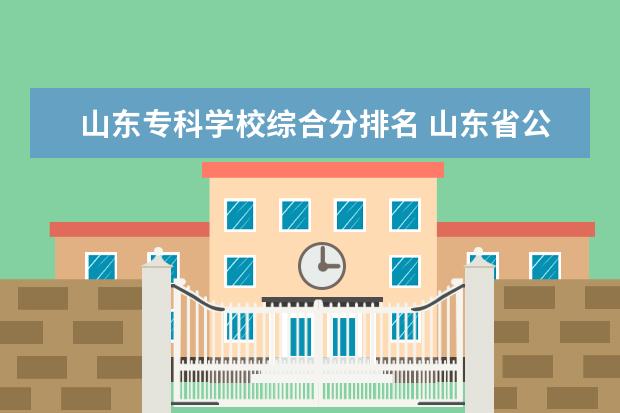 山东专科学校综合分排名 山东省公办大专排名一览表及分数线