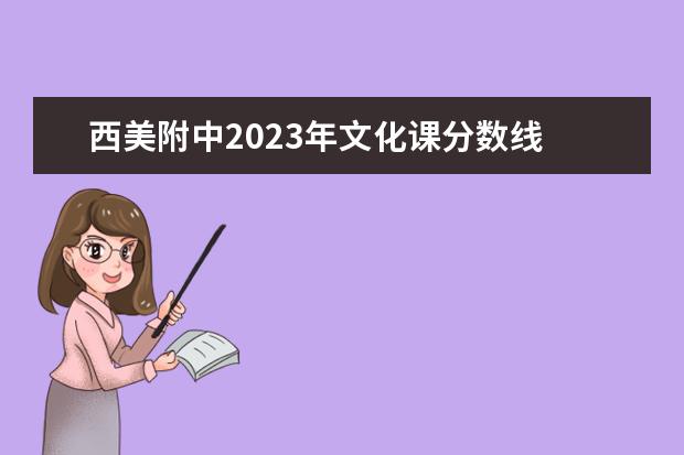 西美附中2023年文化课分数线 西美附中410分能录取吗
