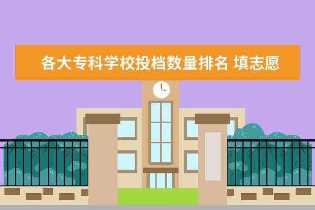 各大专科学校投档数量排名 填志愿可以填几个学校?