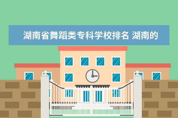 湖南省舞蹈类专科学校排名 湖南的艺术类院校排名
