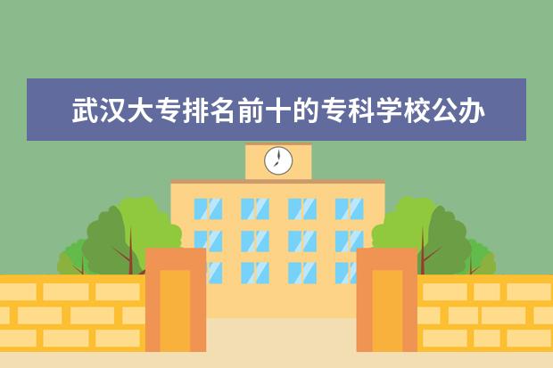 武汉大专排名前十的专科学校公办 武汉大专排名前十位