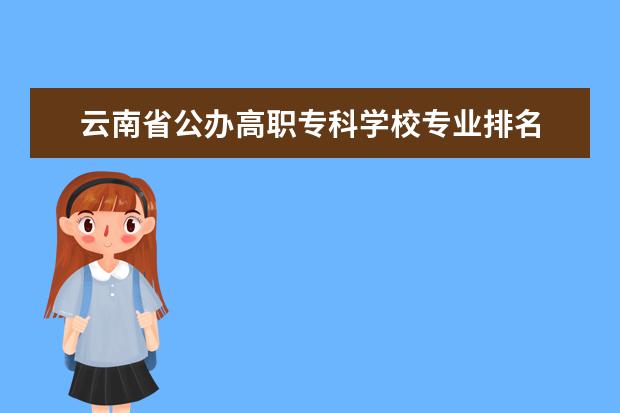 云南省公办高职专科学校专业排名 云南省大专院校排行榜